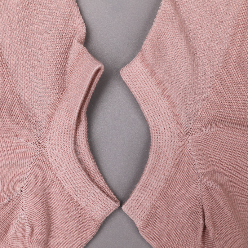 Ultratenká česaná bavlna, nylon a spandex hladké ručne šité polosieťované dámske ponožky WSD1673