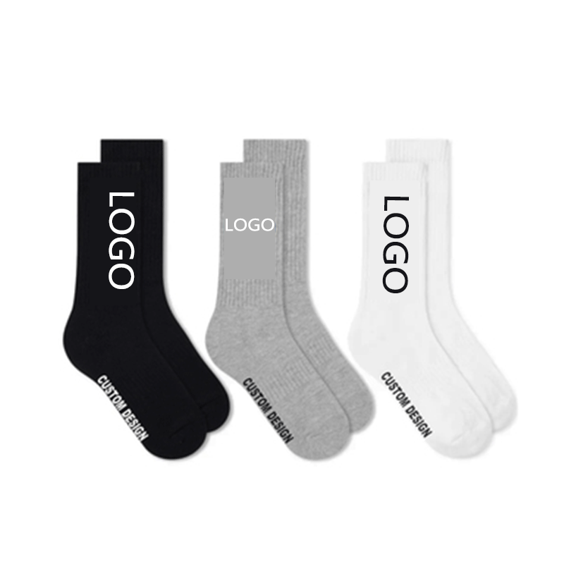 Custom Logo Pánske ponožky Športové Atletické bežecké tenisky Hardloopsokken Oem Bavlna Muži Crew Custom Socks