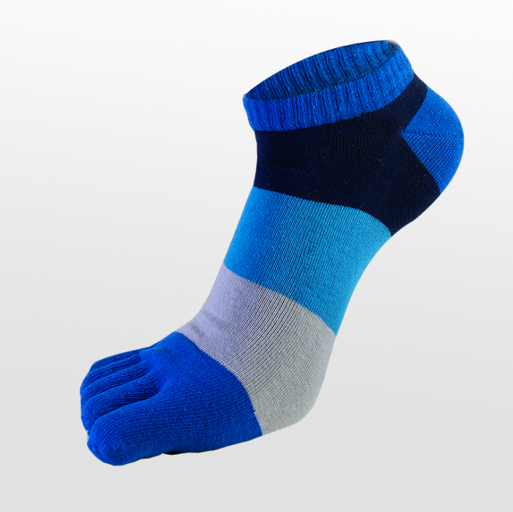 Prstové ponožky Stripe Five Finger Athletic Cotton Man Beh 5 Toe Socks Men